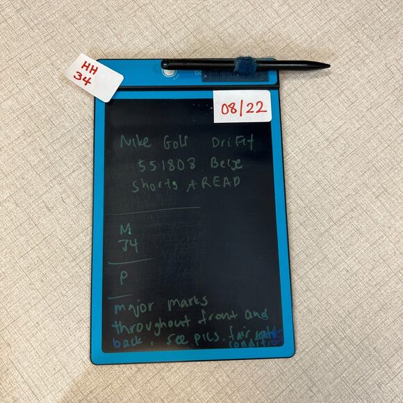 Nike Golf Shorts Mens 34 Beige Tech Flat Front Moisture Wicking Dri-Fit *READ - Picture 12 of 13